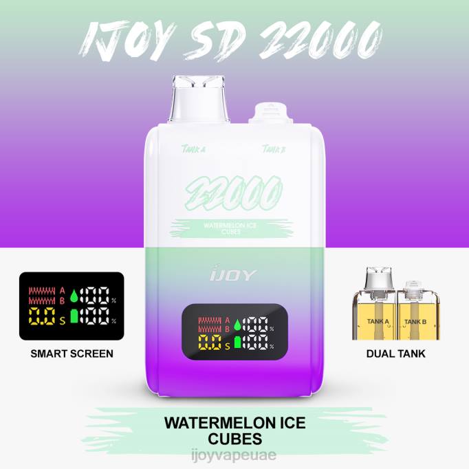 iJOY SD 22000 يمكن التخلص منه 64HJ159 مكعبات ثلج البطيخ | Best iJOY Flavor