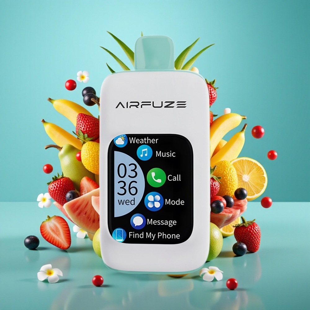 AirFuze Smart 30000 نفخة شاشة تعمل باللمس 2.01 بوصة نكهة فواكه قوس قزح