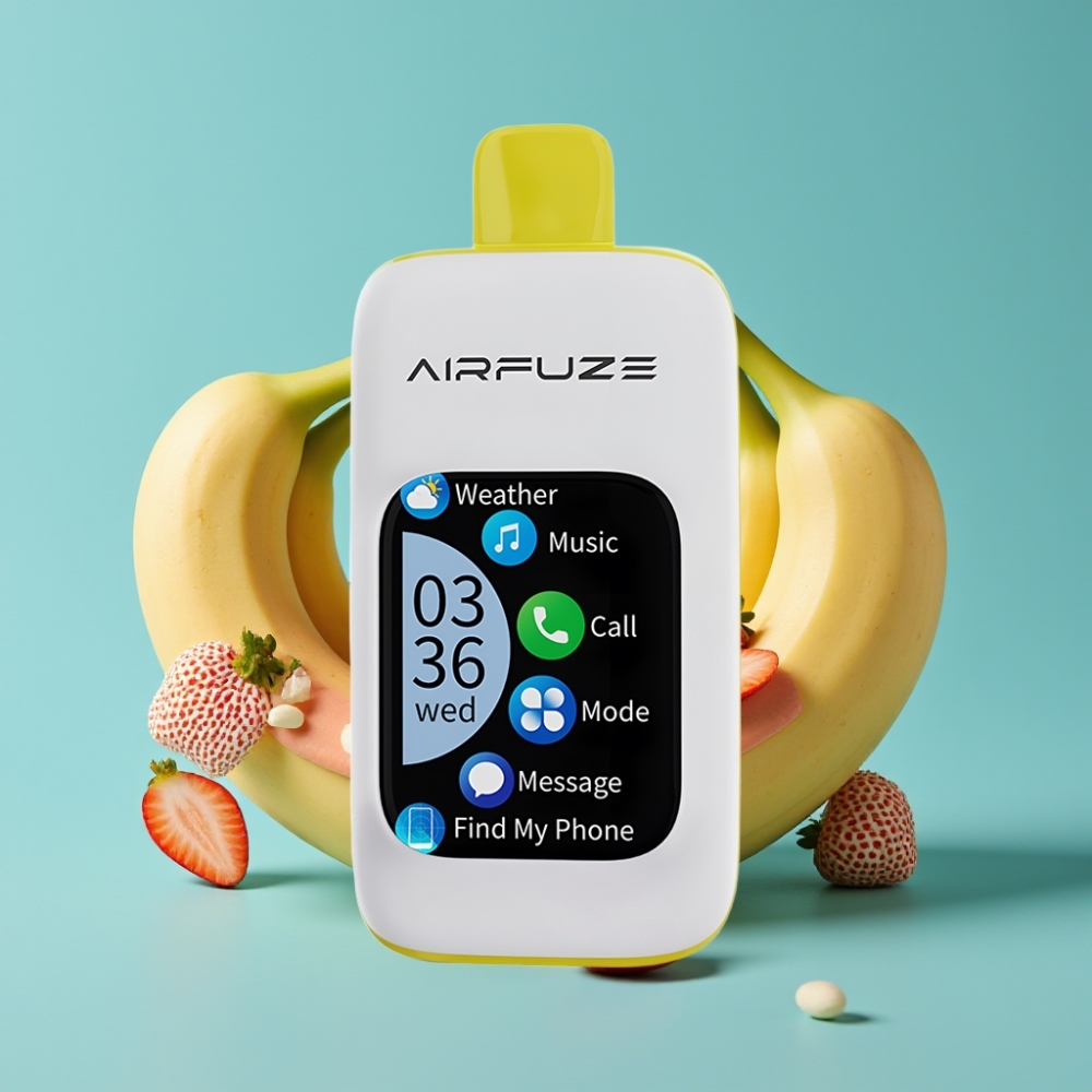 AirFuze Smart 30000 نفخة شاشة تعمل باللمس 2.01 إنش فراولة موز