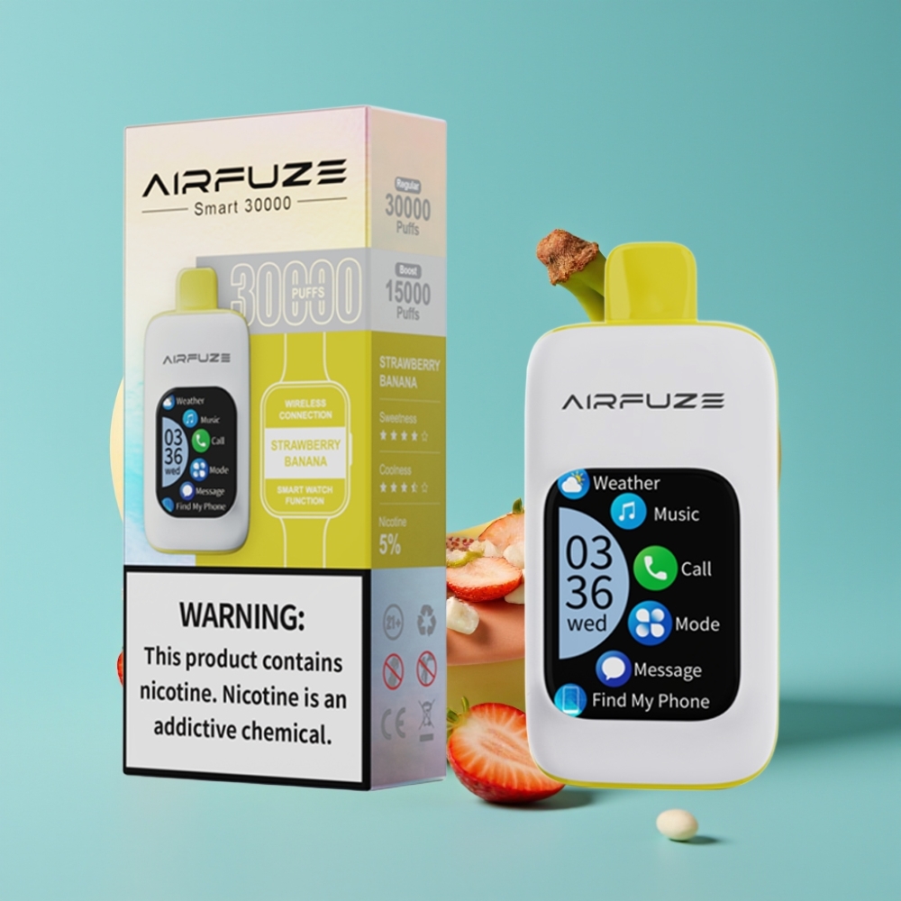 AirFuze Smart 30000 نفخة شاشة تعمل باللمس 2.01 إنش فراولة موز