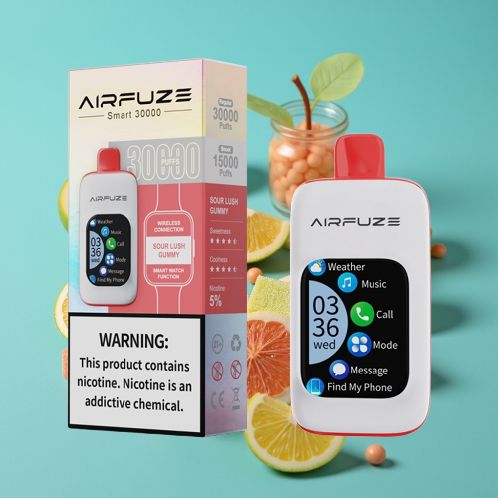 AirFuze Smart 30000 نفخة شاشة تعمل باللمس 2.01 بوصة نكهة حلوى لوش الحامضة