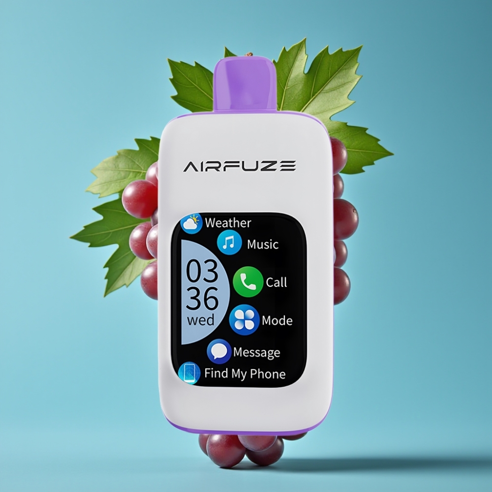 AirFuze Smart 30000 نفخة شاشة تعمل باللمس 5% نيكوتين 900mAh عنب انفجاري