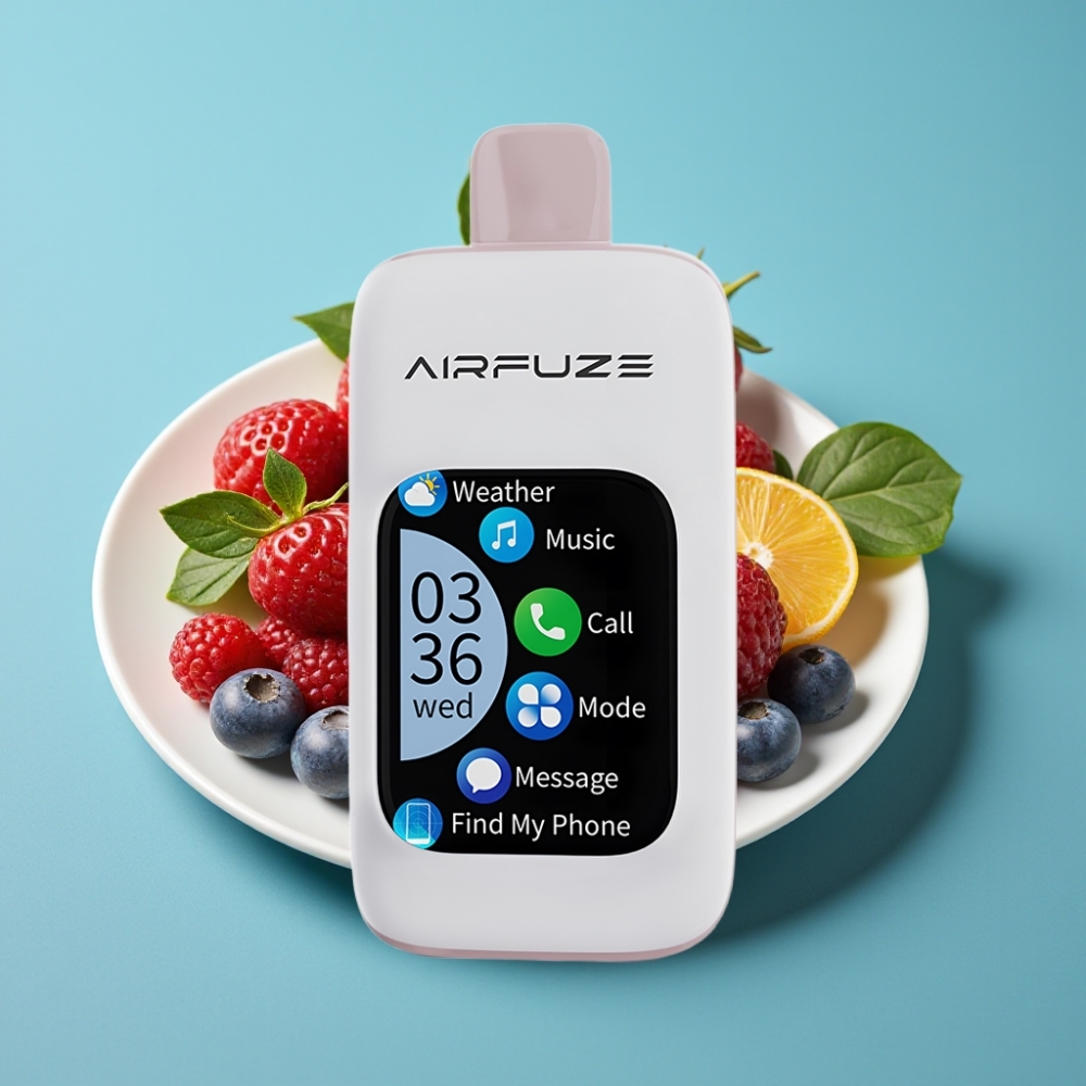 AirFuze Smart 30000 نفخة بود قابل للتصرف شاشة تعمل باللمس 5% نيكوتين 900mAh نكهة توت متفجر