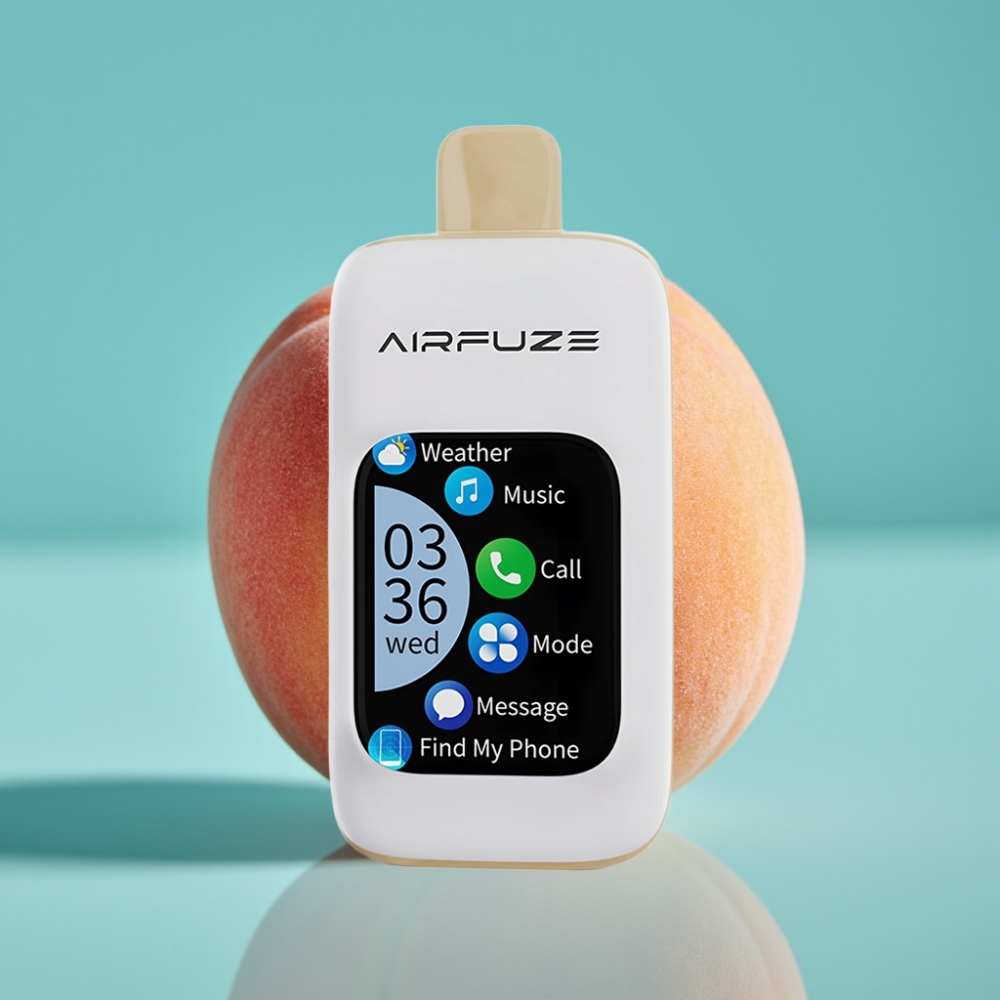AirFuze Smart Pro 40000 نفخة بطارية 900 مللي أمبير سعة 20 مل نيكوتين 2% أو 5% خوخ عصيري
