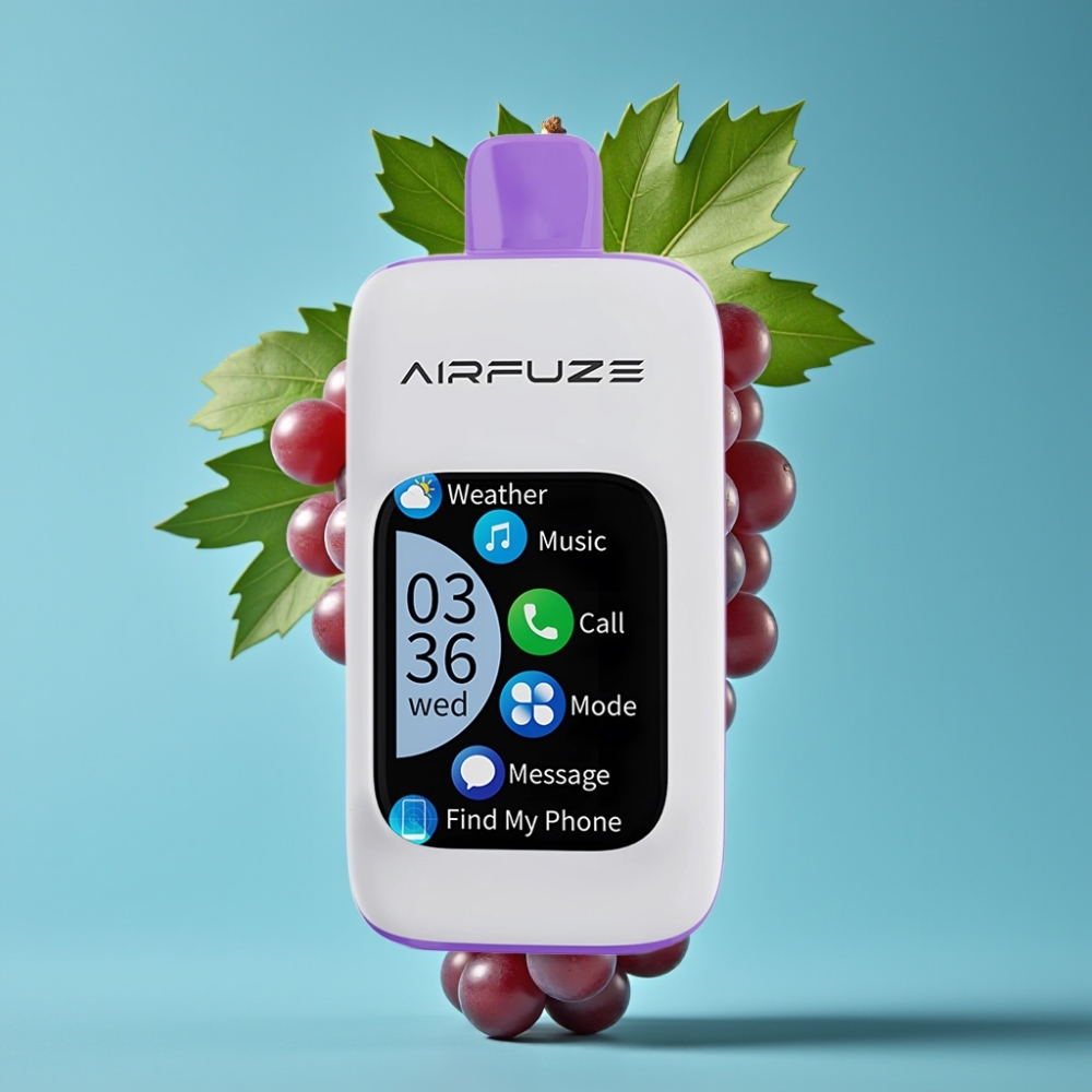 AirFuze Smart Pro 40000 نفخة بطارية 900mAh سعة 20مل نيكوتين 2% 5% نكهة انفجار العنب
