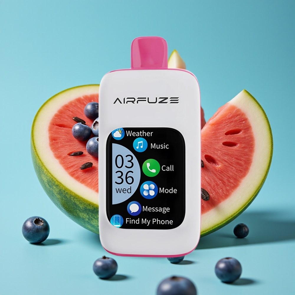 AirFuze Smart Pro 40000 نفخة - بطارية 900mAh - سعة 20مل - نيكوتين 2% أو 5% - نكهة توت وبطيخ