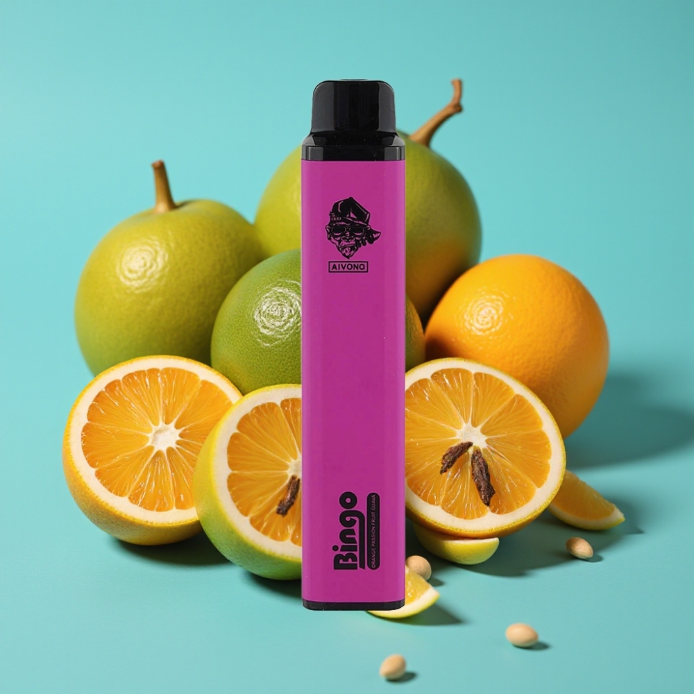 Aivono Aim Bingo 4000 نفخة برتقال جوافة فاكهة العاطفة 1000 مللي أمبير 10 مل