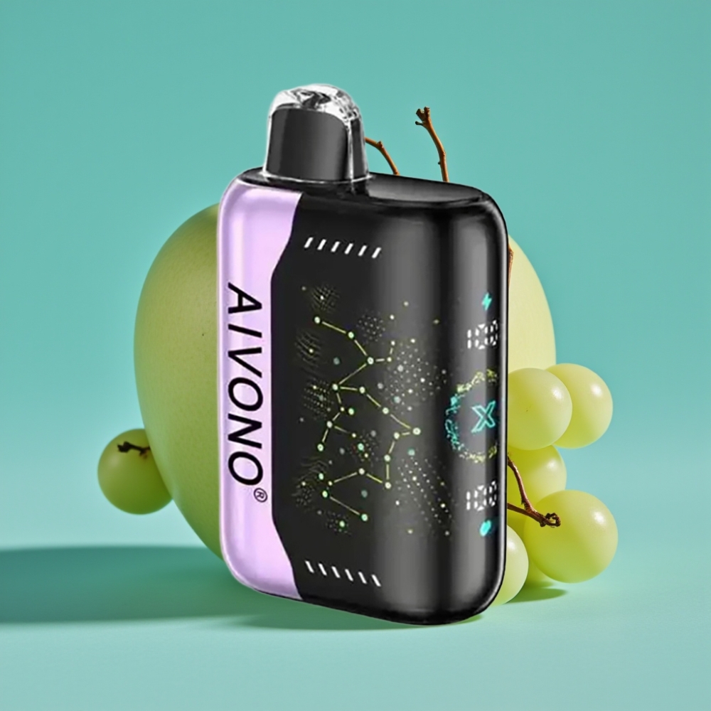 Aivono AIM BOOM 25000 نفخة 28مل 5% نيكوتين تفاح أخضر عنب