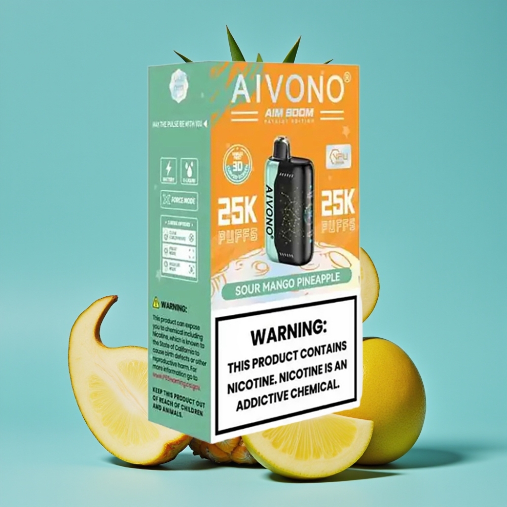 Aivono AIM BOOM 25000 Puffs 28ml 650mAh مانجو أناناس حامض