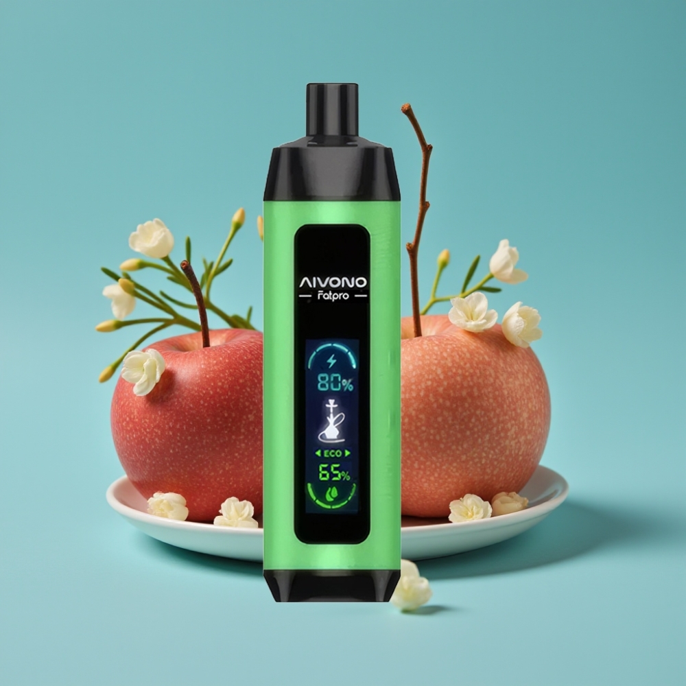 أيفونو AIM FATPRO 22000 نفخة بنكهة التفاحين - 0%،2%،3%،5% نيكوتين - 28مل سائل - 600مللي أمبير