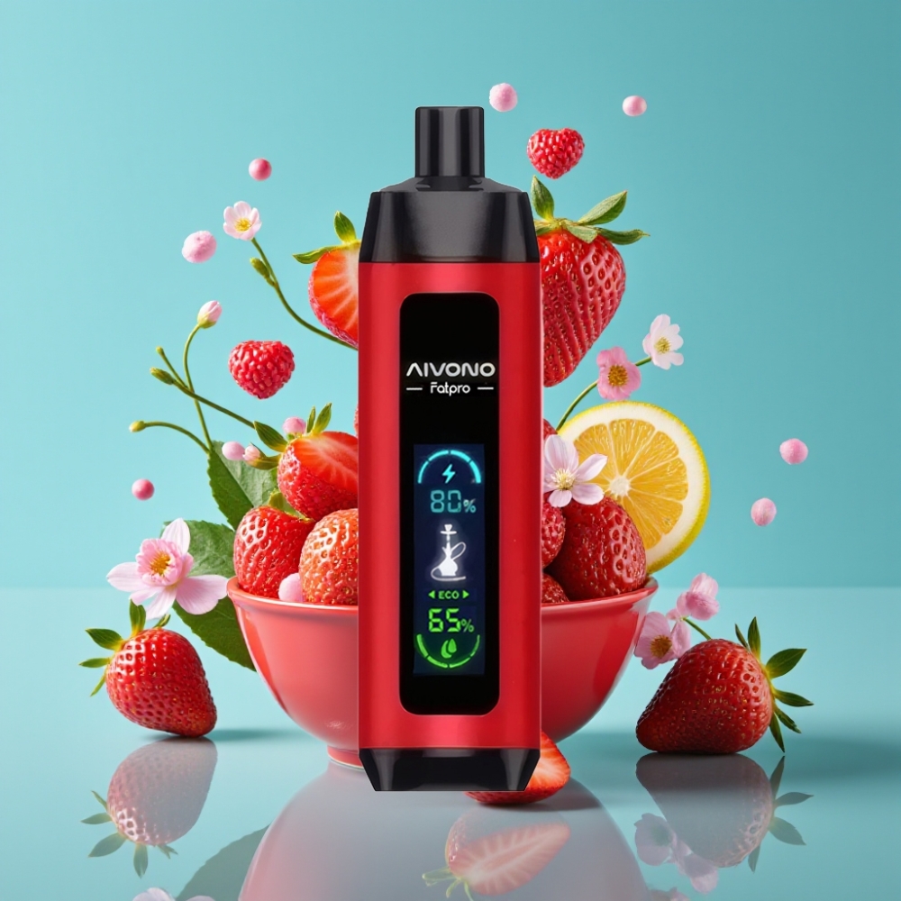 Aivono AIM FATPRO 22000 نفخة 28مل نيكوتين 0%-5% نكهة فراولة بانش