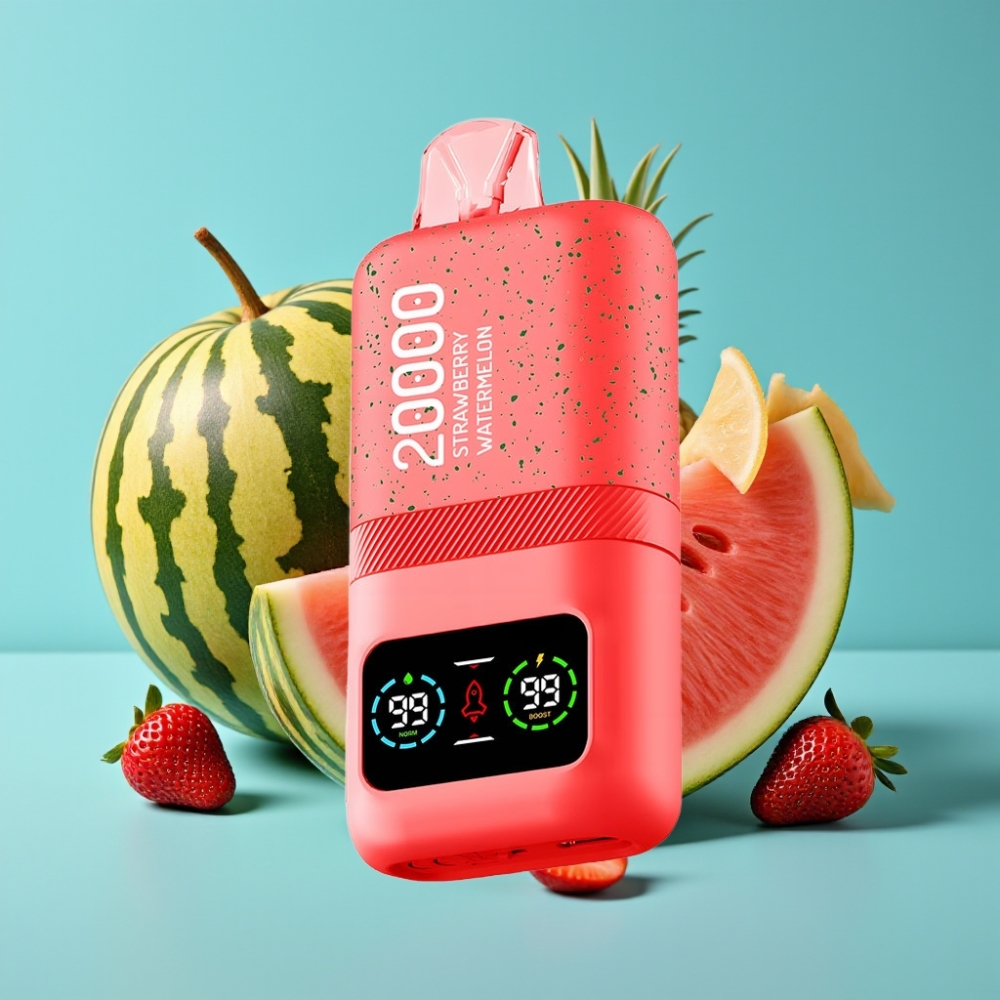 Aivono Aim Magic 20000 نفخة، فراولة بطيخ، 26مل سائل، شاحن Type-C، بطارية 600mAh