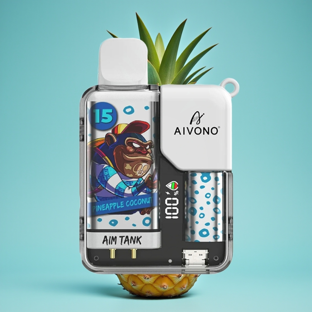 Aivono AIM-TANK 9500 Puffs 18ml 650mAh Pineapple Coconut أناناس جوز الهند
