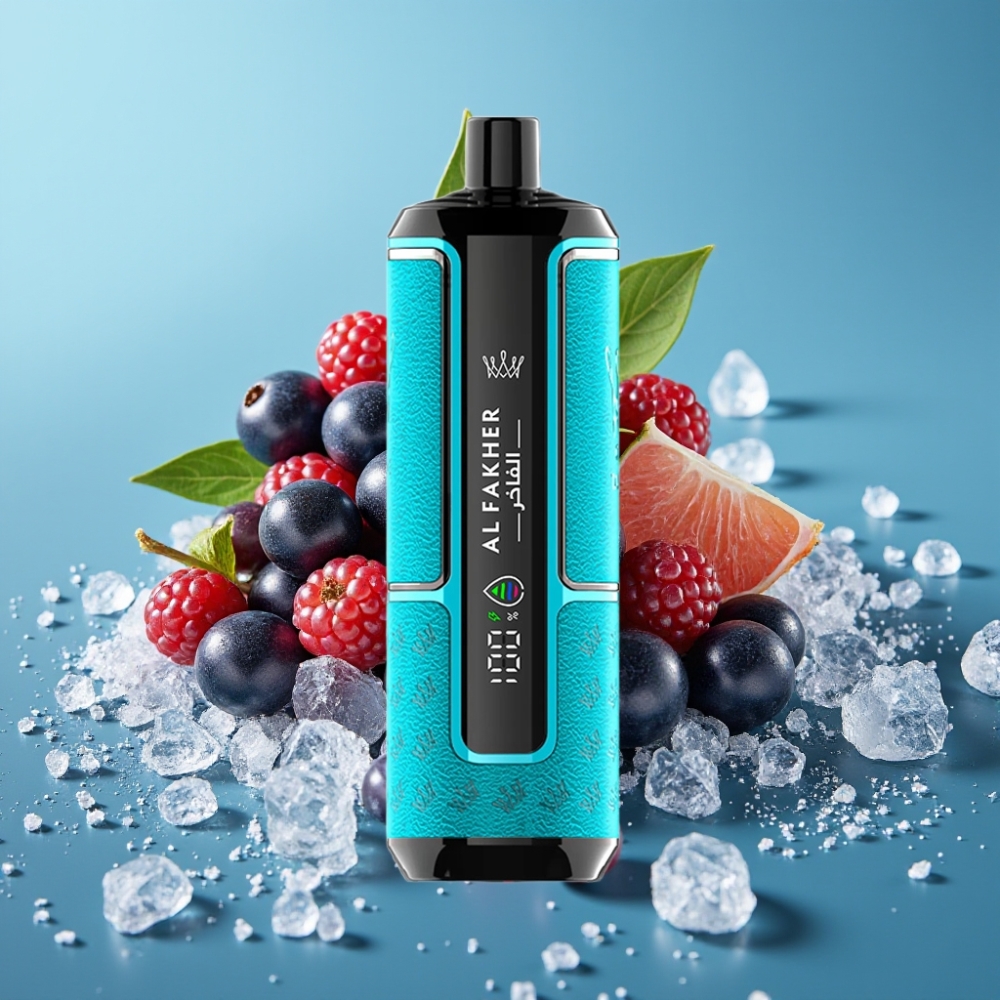 Al Fakher Crown Bar 15000 Hypermax هايبرماكس قابل للتصرف 22مل 600 مللي أمبير نكهة الكشمش الأسود الجليدي