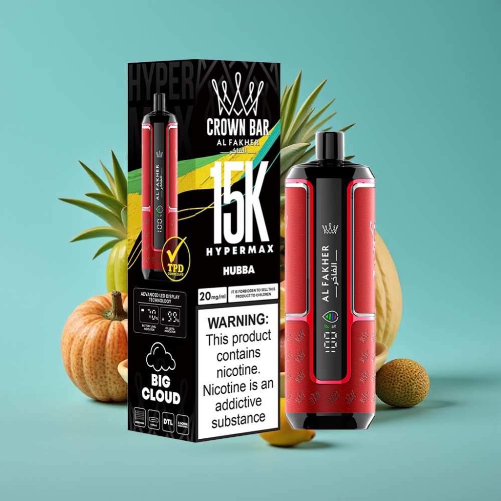 Al Fakher Crown Bar 15000 Hypermax هايبرماكس هبا 22مل 600mAh