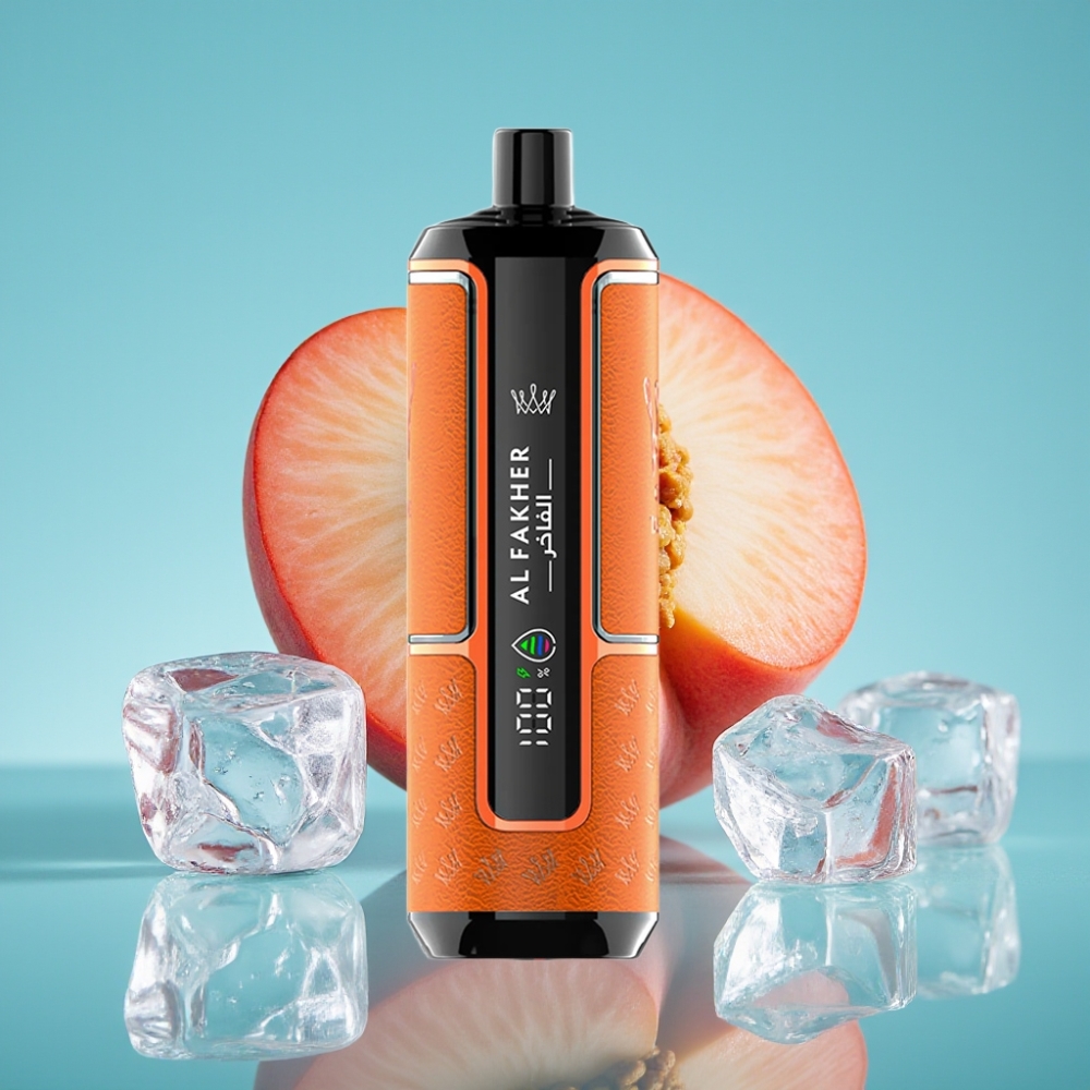 Al Fakher Crown Bar 15000 Hypermax هايبرماكس 22مل 6ملغ/مل خوخ مثلج