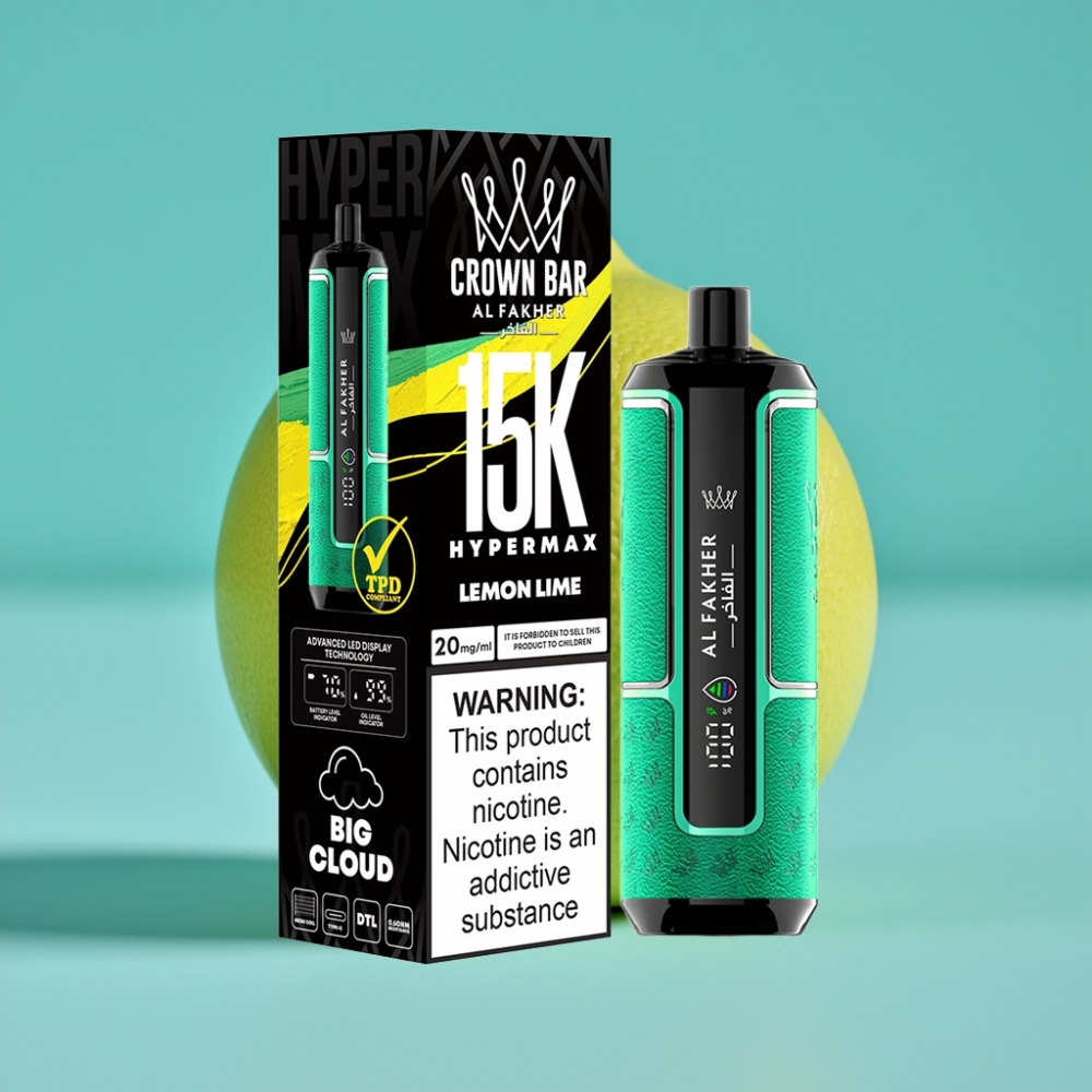 Al Fakher Crown Bar 15K Hypermax 22ml 600mAh نعناع ليمون