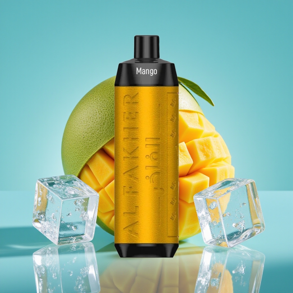 Al Fakher Crown Bar 8000 Crystal نيكل ٥ملغ سعة ١٨مل مقاومة ٠.٦ اوم بطارية ٦٠٠ مللي أمبير مانجو آيس