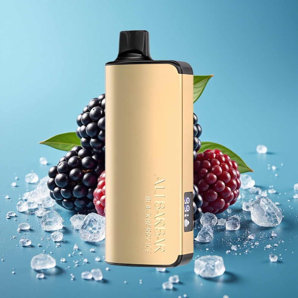 Alibarbar Ingot 9000 نفخة - 22 مل سائل - 2350 مللي أمبير - توت أسود مثلج