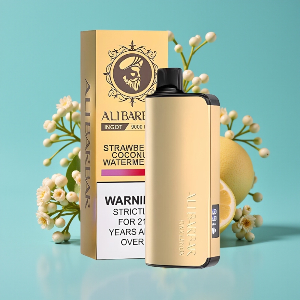 Alibarbar Ingot 9000 Puffs 22ml 2350mah ليمون وردي