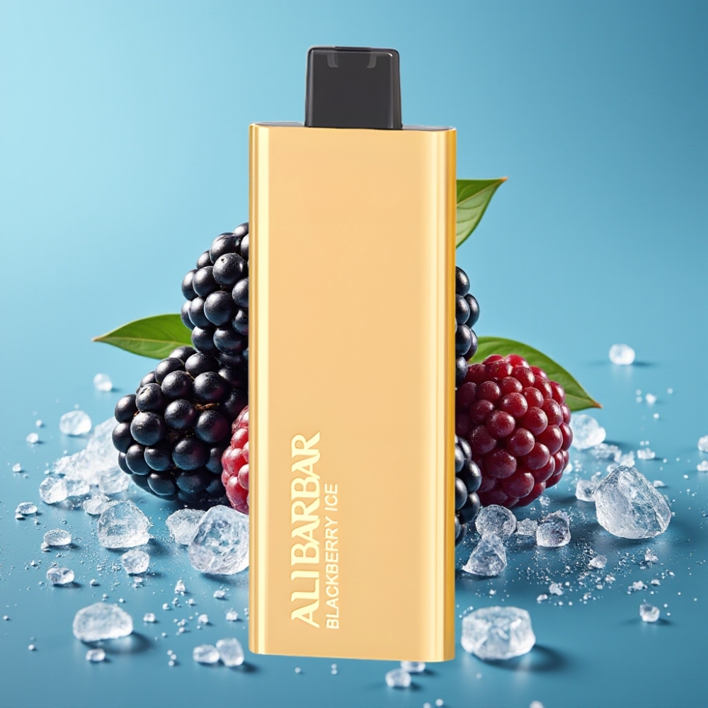 Alibarbar Pandora 7000 نفخة سيجارة إلكترونية 17 مل توت أسود مثلج