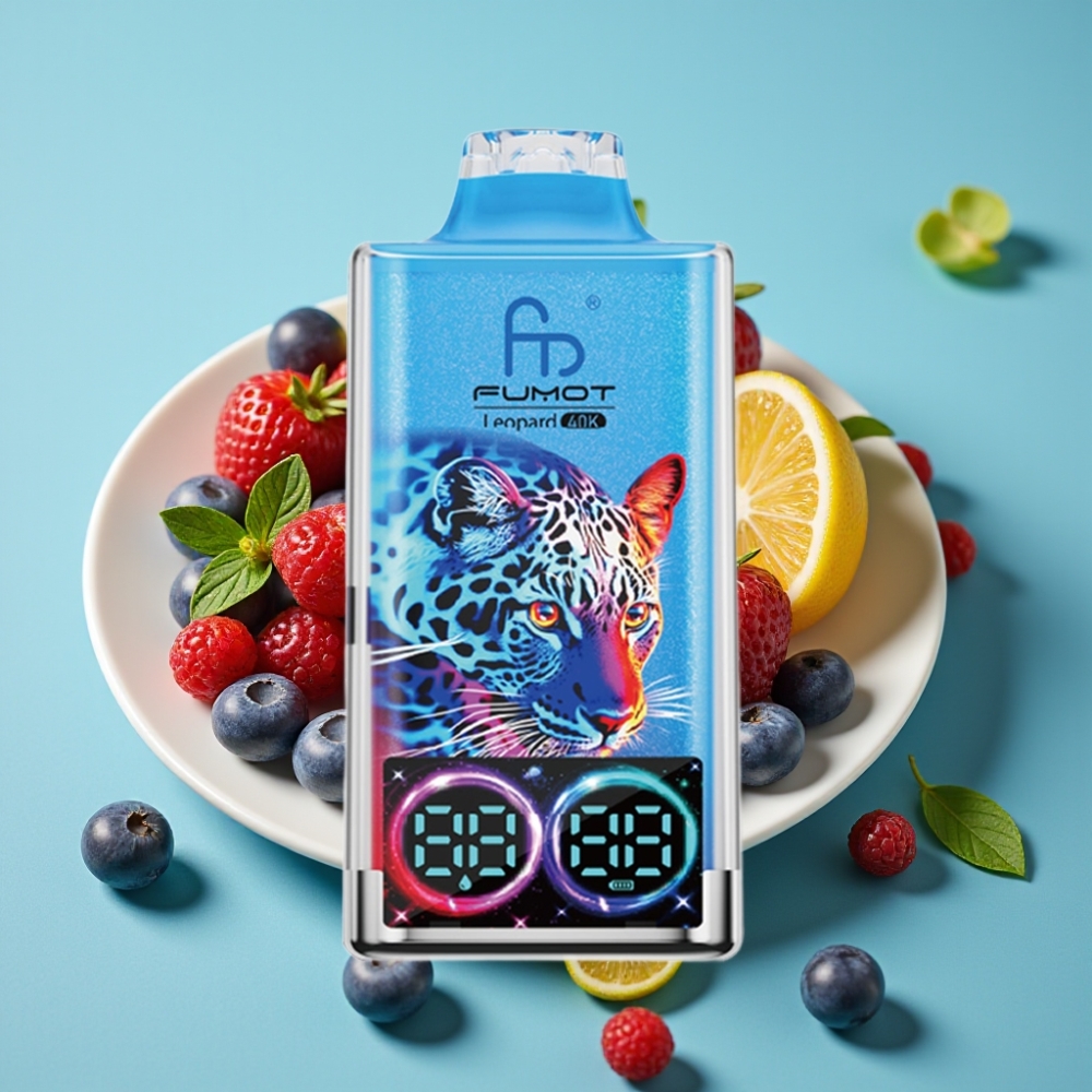 Fumot Leopard 40000 بخاخ مزج التوت، 700mAh، شحن Type-C، شاشة رقمية