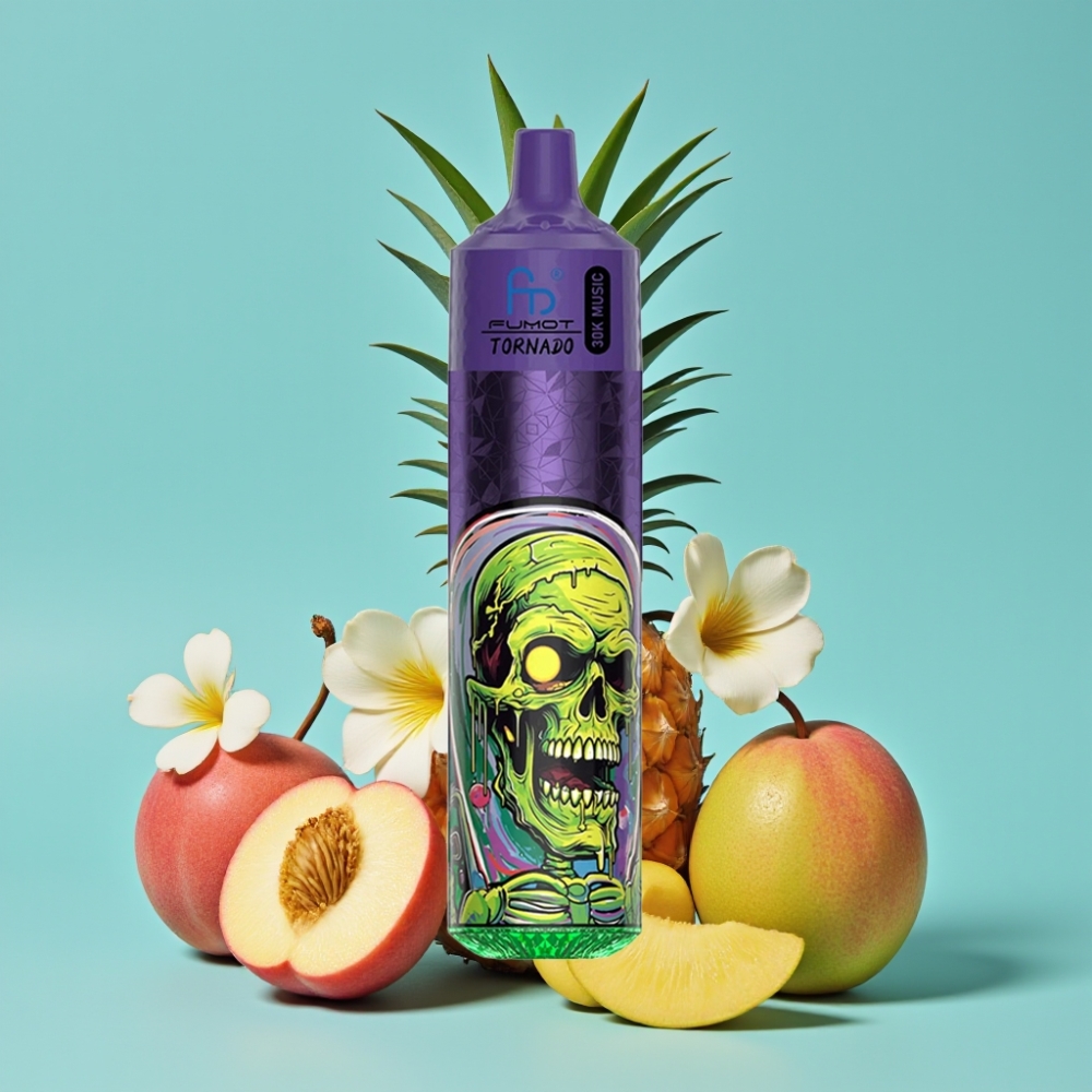 Fumot Randm Tornado 30000 نفخة سعة ٣٠مل نيكوتين ٢٪ أو ٥٪ بنكهة خوخ مانجو أناناس