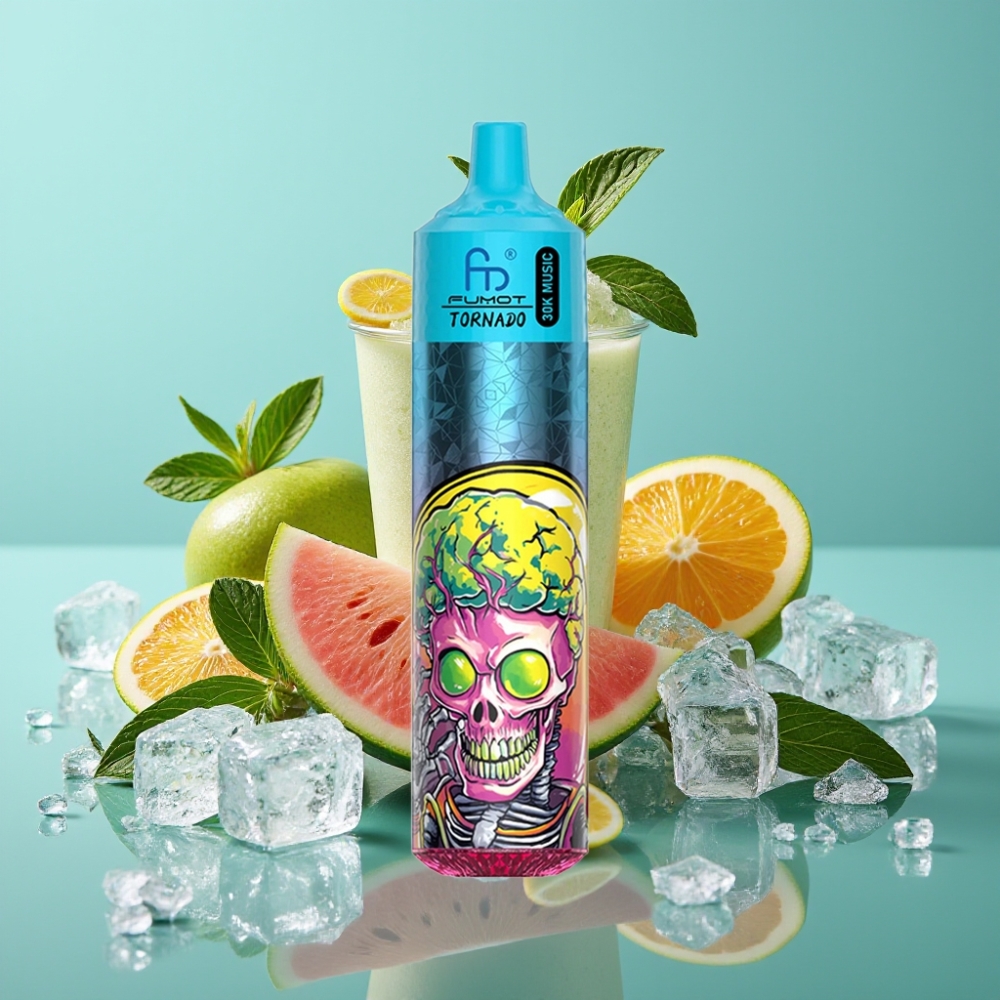 Fumot Randm Tornado 30000 نفخة، سعة 30 مل، 1.0 أوم، بطارية 600 مللي أمبير، نعناع مثلج