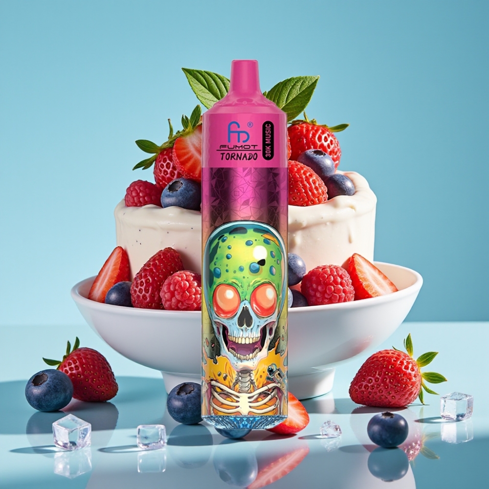 Fumot Randm Tornado 30000 نَفخة / 30 مل / 2% أو 5% / توت - فراولة - توت العُلّيق - آيس كريم