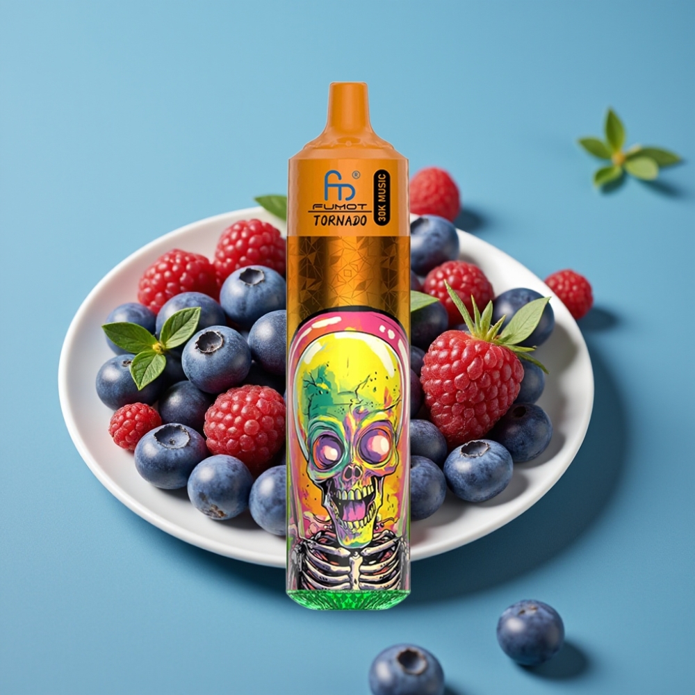 Fumot Randm Tornado 30000 نفخة، 30 مل، 2% أو 5% نيكوتين، توت أزرق وتوت العليق