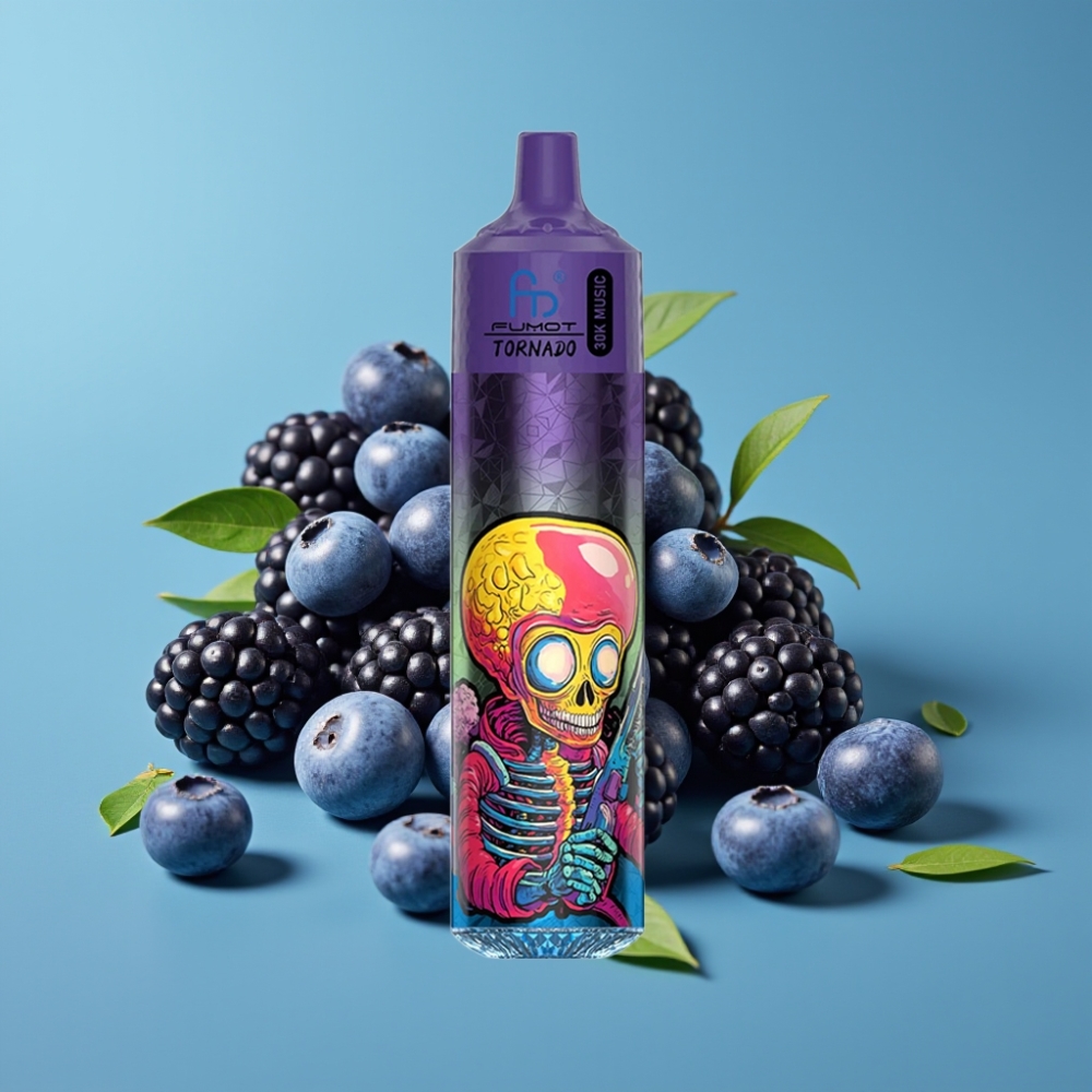 Fumot Randm Tornado 30000 نفخة سعة 30 مل نيكوتين 2% أو 5% بنكهة توت أزرق وعليق