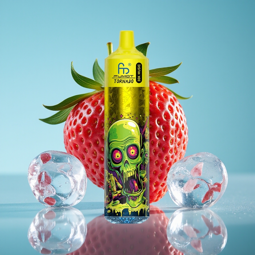 Fumot Randm Tornado 30000 نفخة، 30 مل سائل، 5% نيكوتين، 1.0 أوم، فراولة آيس