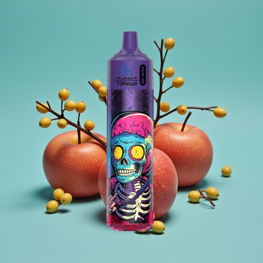 Fumot Randm Tornado 30000 نفخة، 30 مل، 5% نيكوتين، تفاح ثلاثي