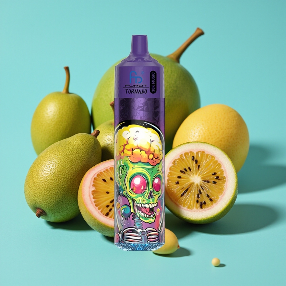 Fumot Randm Tornado 30000 نفخة سعة 30مل بطارية 600 مللي أمبير نكهة كيوي جوافة فاكهة العاطفة