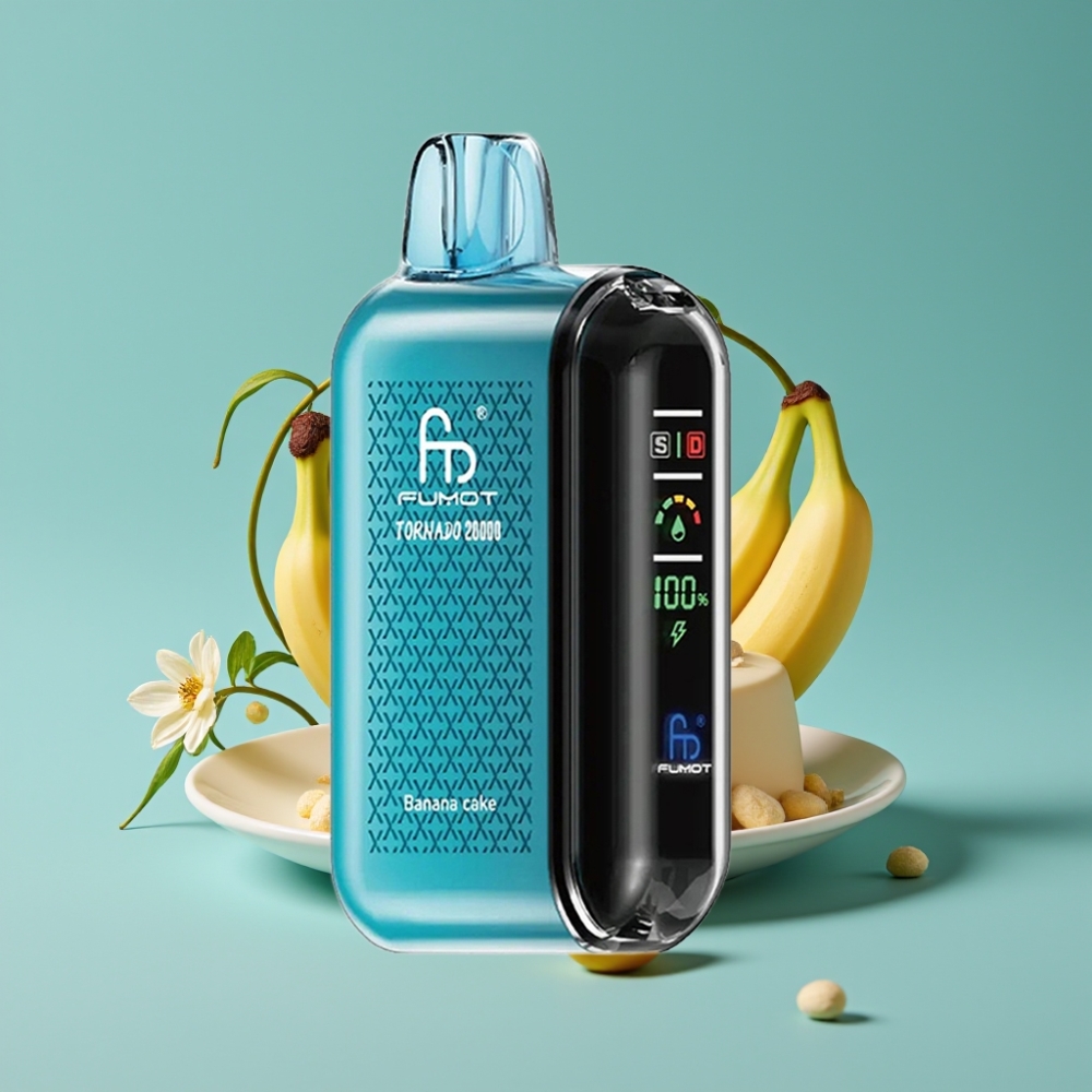 Fumot Tornado 20000 نفخة سعة 20مل بطارية 850 مللي أمبير بنكهة كيك الموز