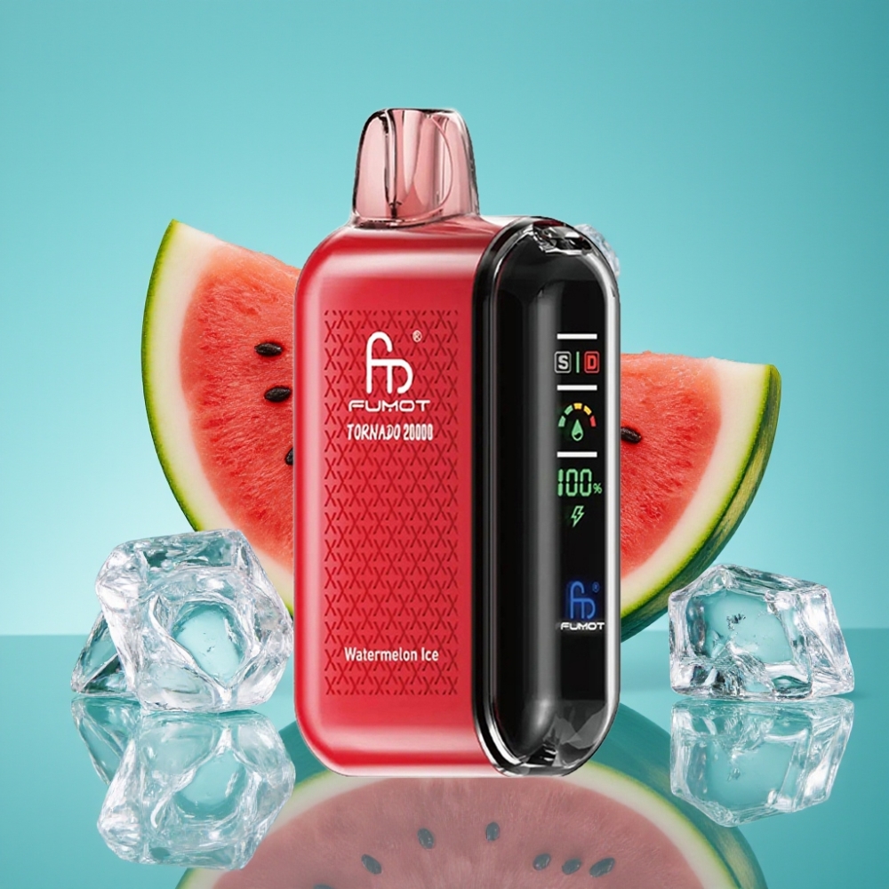 Fumot Tornado 20000 نفخة ثنائية ملف شبكي 20مل بطارية 850مللي أمبير بنكهة البطيخ المثلج
