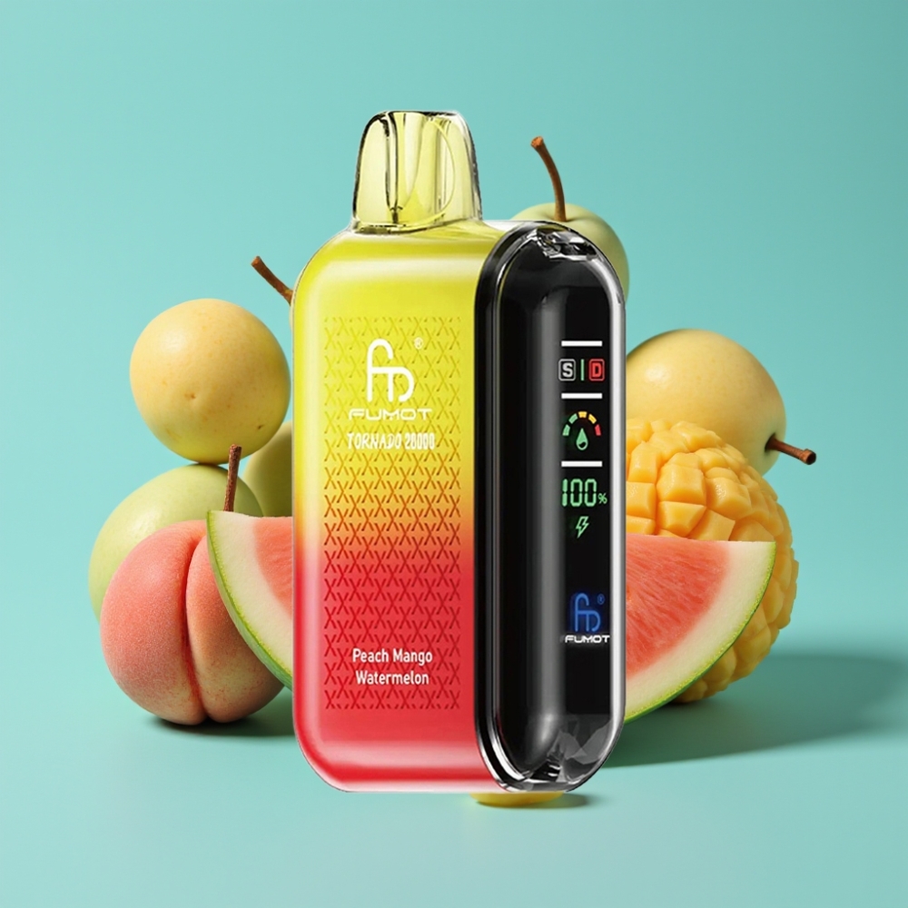 Fumot Tornado 20000 نفخة خزان 20 مل بطارية 850 مللي أمبير بنكهة خوخ مانجو بطيخ