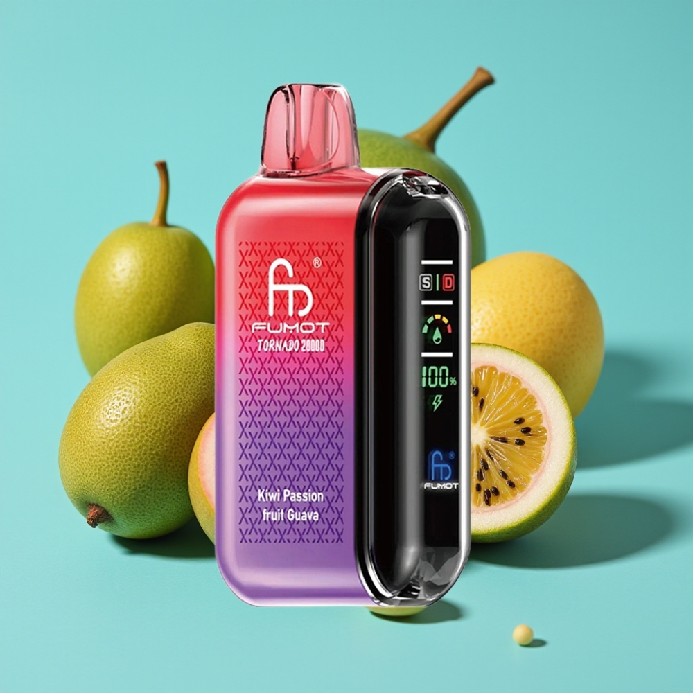 Fumot Tornado 20000 نفخة شاشة ذكية تحكم بالهواء نكهة الكيوي والباشن فروت والجوافة