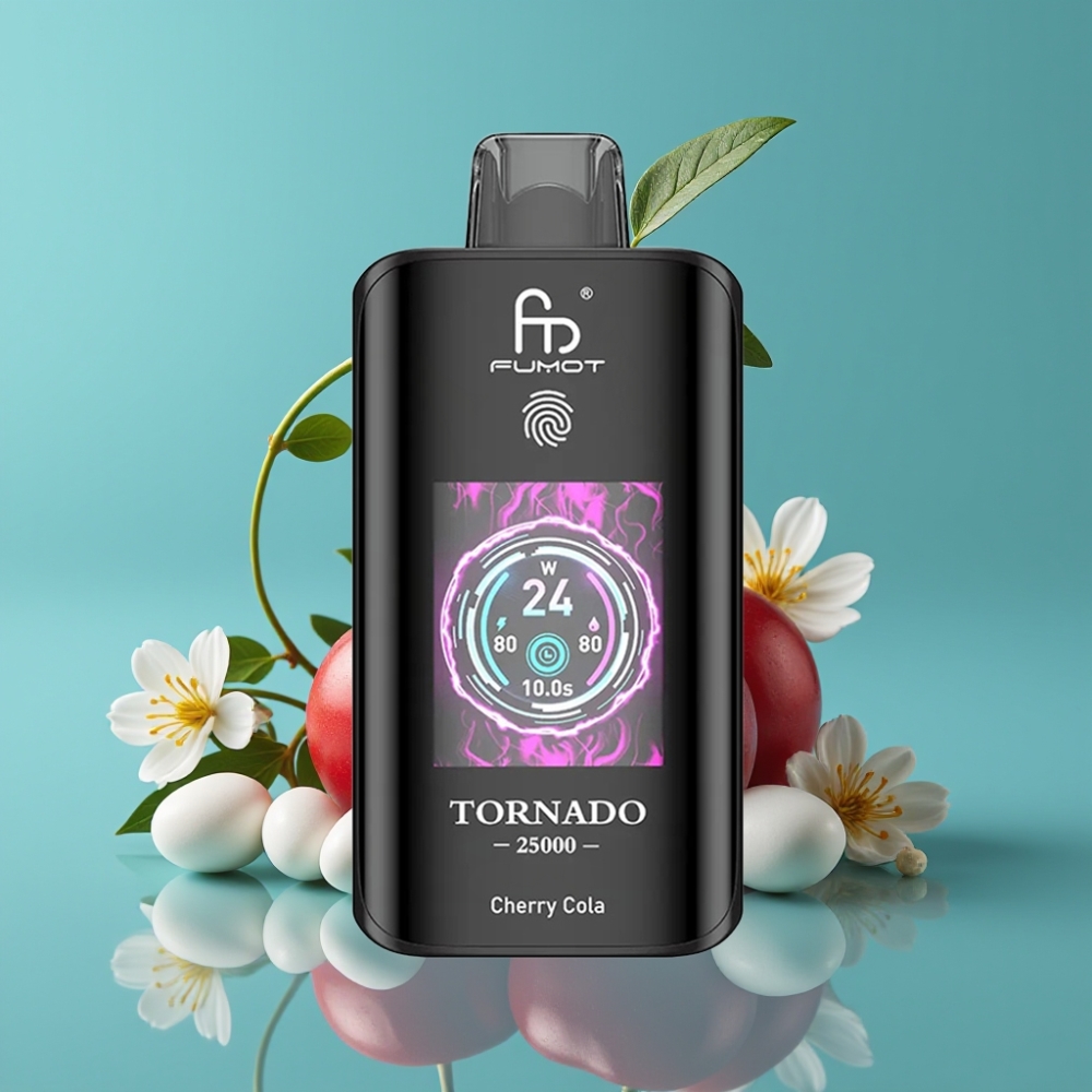 Fumot Tornado 25000 نفخة شاشة عالية الدقة ٧٠٠ مللي أمبير كرز كولا