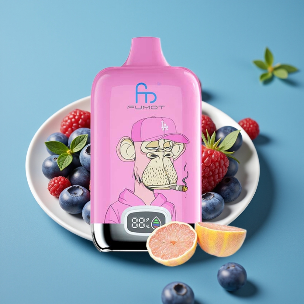 Fumot Tornado Digital Box 12000 نفخة بنكهة التوت والعليق