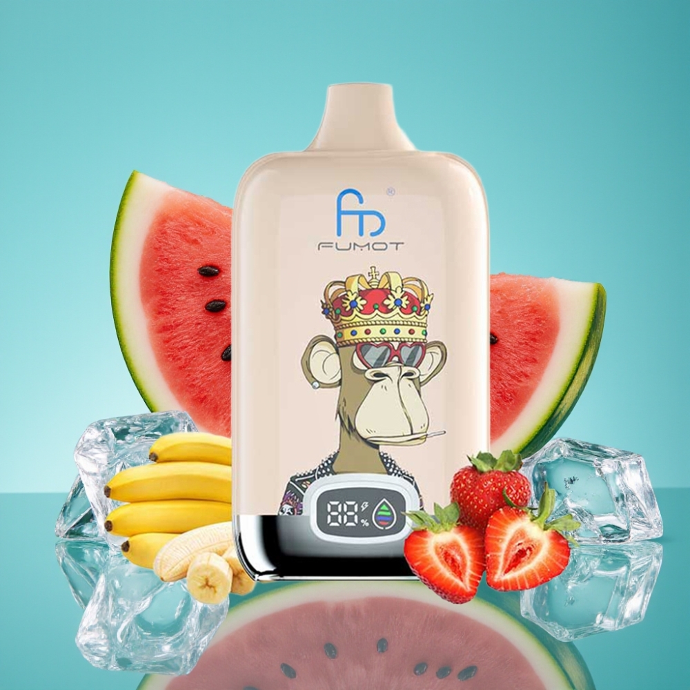 Fumot Tornado Digital Box 12000 نفخة بطارية ٥٥٠ مللي أمبير ٢٠ مللي سائل بنكهة البطيخ المثلج