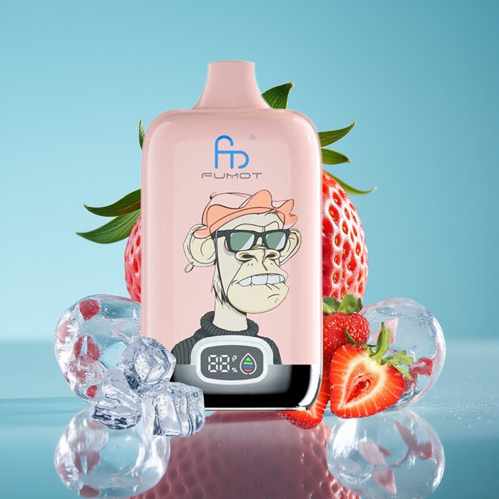 Fumot Tornado Digital Box 12000 نفخة - ٢٠مل سائل - بطارية ٥٥٠ مللي أمبير - فراولة آيس