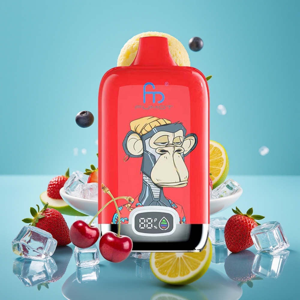 Fumot Tornado Digital Box 12000 نفخة - آيس بوب - ٢٠مل سائل إلكتروني - ٥٪ نيكوتين - شحن Type-C