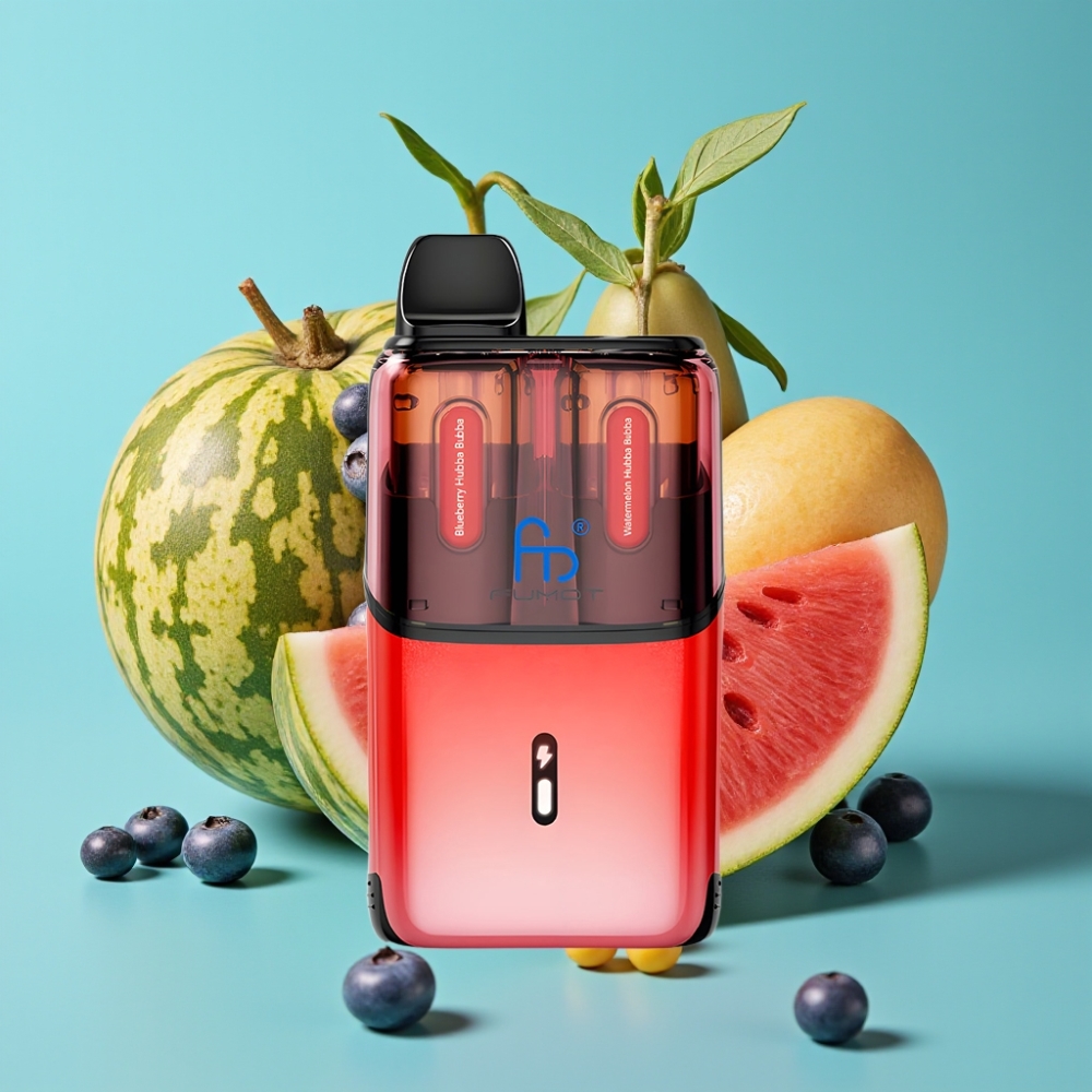 Fumot Ultra T32000 32000 نفخة - بطارية 800 مللي أمبير - 24 مل سائل - بلوبري هببا بوبا - بطيخ هببا بوبا