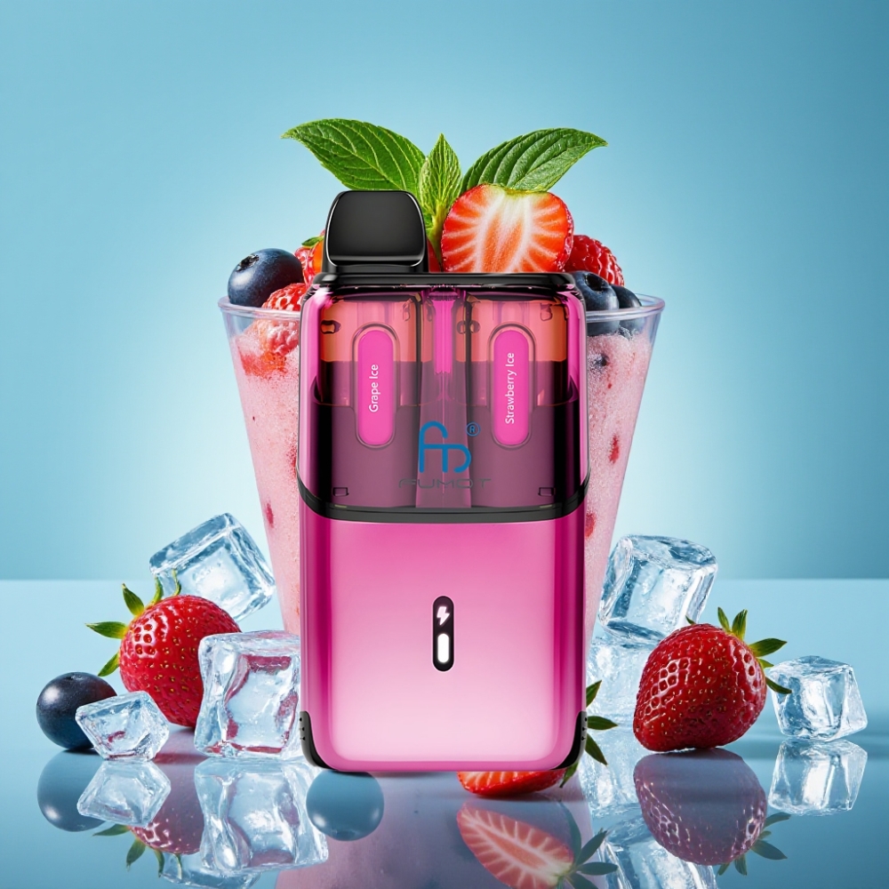 Fumot Ultra T32000 بخاخ 32000 نفخة - بطارية 800 مللي أمبير - عنب ثلج - فراولة ثلج