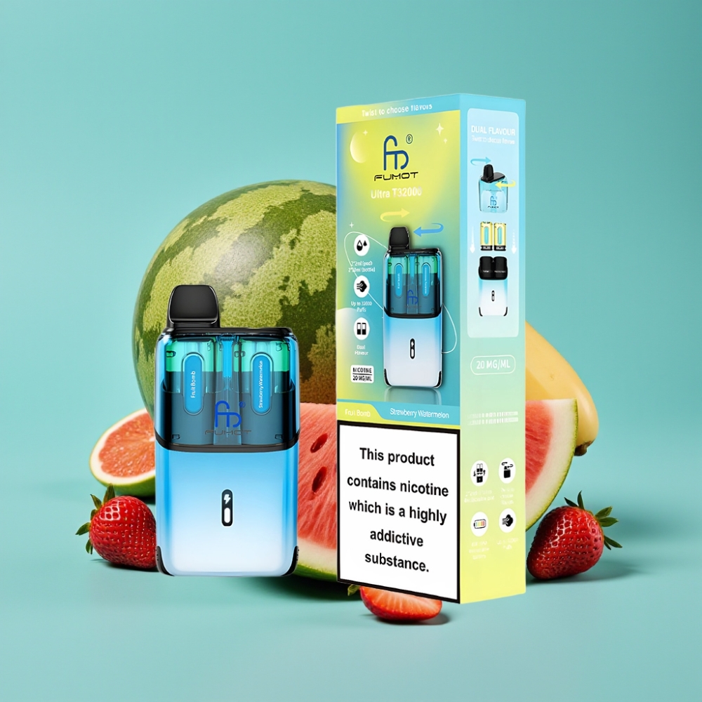 Fumot Ultra T32000 32000 نفخة شاحن سريع نوع-C 24 مل خليط فاكهة - فراولة بطيخ