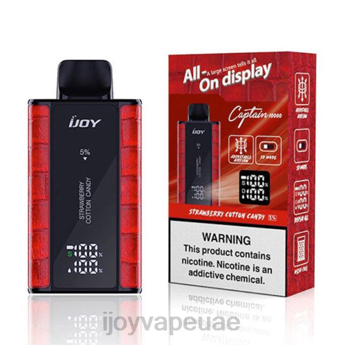 iJOY Bar Captain يمكن التخلص منه 64HJ95 حلوى القطن بالفراولة | iJOY Vape Review