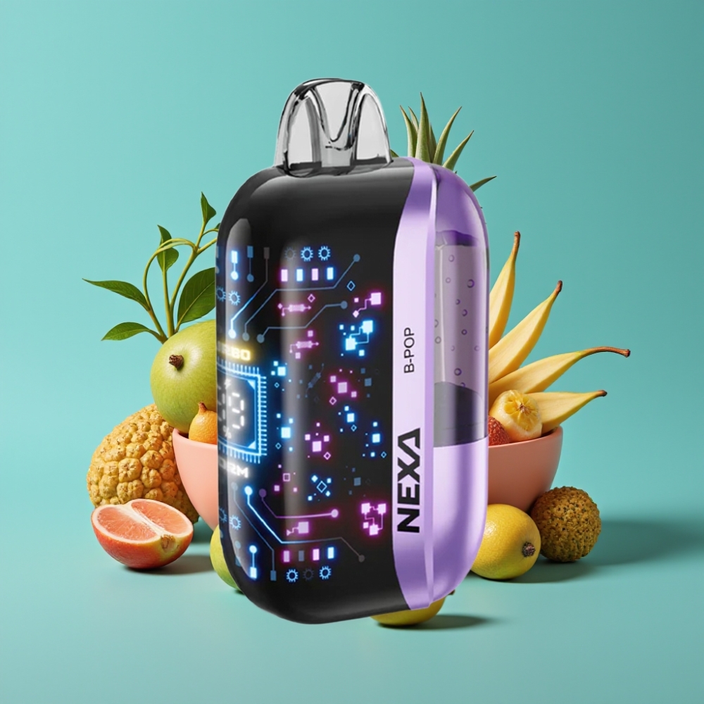 NEXA Ultra 50000 نفخة سعة 20مل شاشة منحنية ثنائية الشبكة 0.9أوم نكهة B-بوب