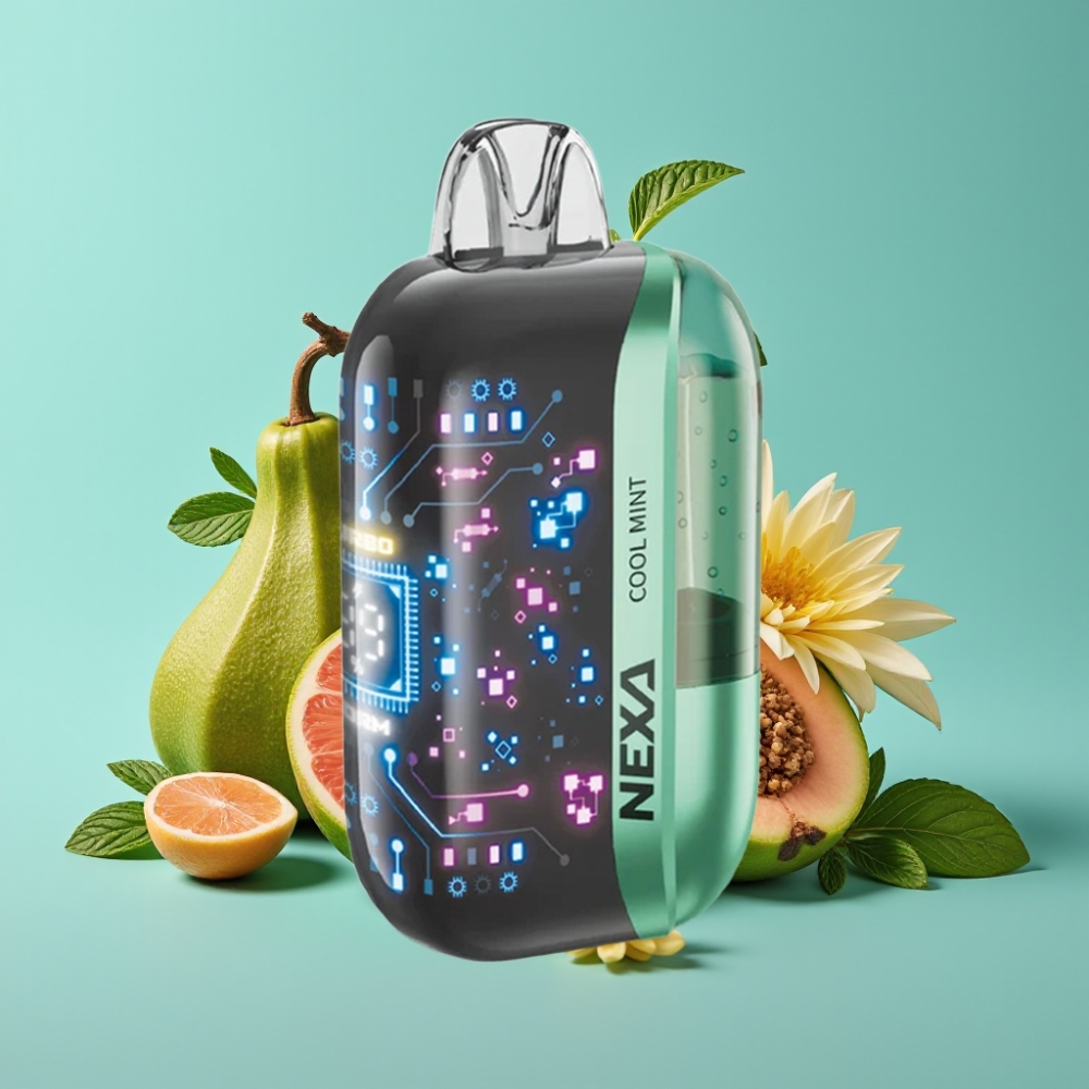 NEXA Ultra 50000 نَفَس سعة 20 مل بطارية 800 مللي أمبير شاشة منحنية ثلاثية الأبعاد شحن Type-C نعناع منعش