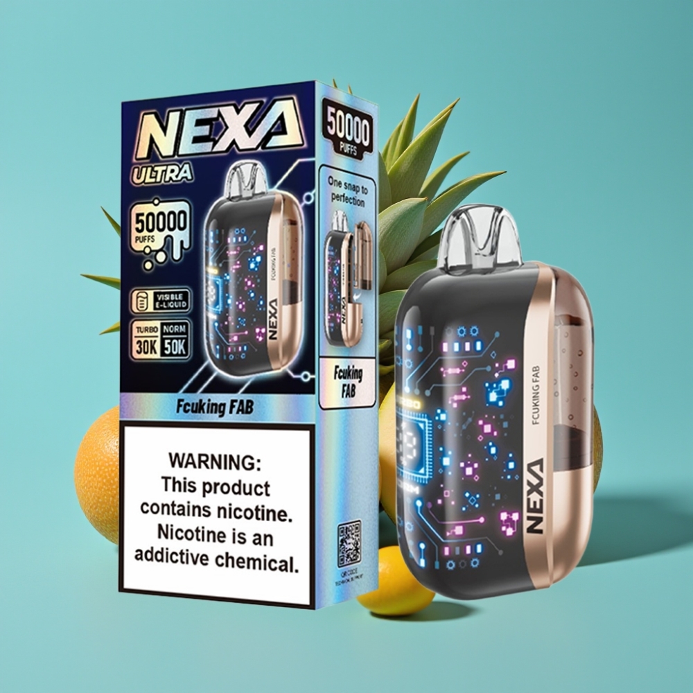 NEXA Ultra 50K بخار للاستخدام لمرة واحدة سعة 20 مل بطارية 800 ملي أمبير 0.9 أوم نكهة Fcuking Fab